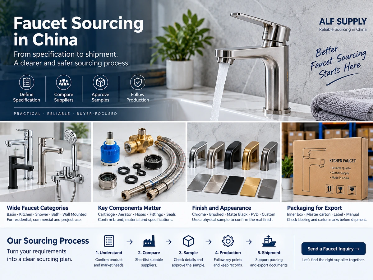 Faucet sample and finish approval Faucet sample review with components, finish options, packaging and approval references
