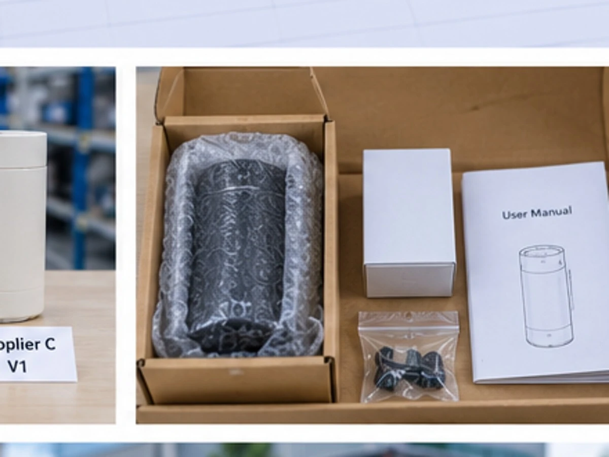 Sample consolidation and dispatch Product sample packed with accessories and user manual for dispatch