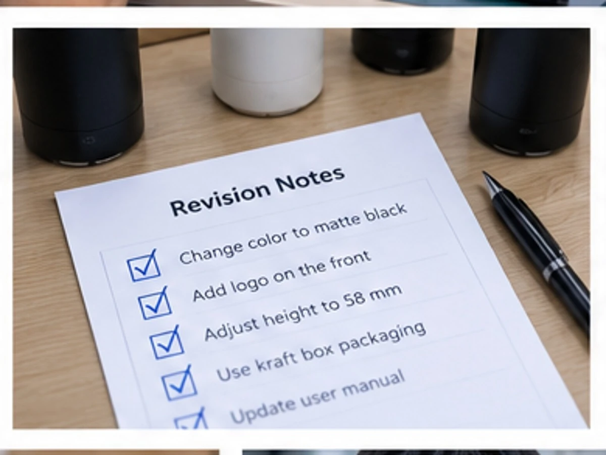 Sample revision control review Sample revision notes used to track requested product changes